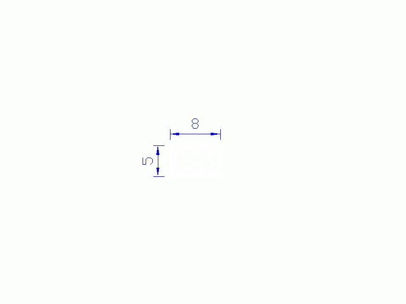 Perfil de Silicona PSE0,160805 - formato tipo Rectángulo Esponja - forma regular