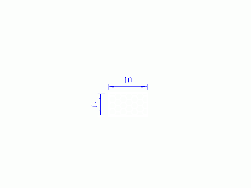 Perfil de Silicona PSE0,161006 - formato tipo Rectángulo Esponja - forma regular