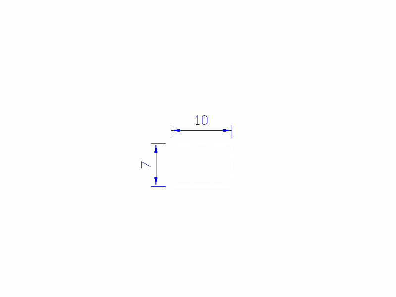 Perfil de Silicona PSE0,161007 - formato tipo Rectángulo Esponja - forma regular