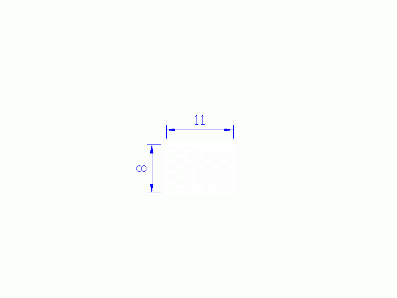 Perfil de Silicona PSE0,161108 - formato tipo Rectángulo Esponja - forma regular