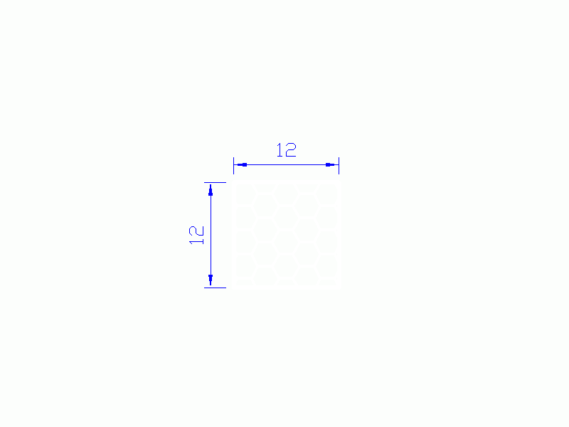 Perfil de Silicona PSE0,161212 - formato tipo Cuadrado Esponja - forma regular