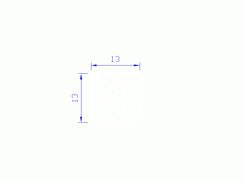 Perfil de Silicona PSE0,161313 - formato tipo Cuadrado Esponja - forma regular