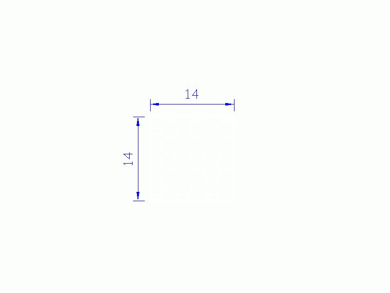Perfil de Silicona PSE0,161414 - formato tipo Cuadrado Esponja - forma regular