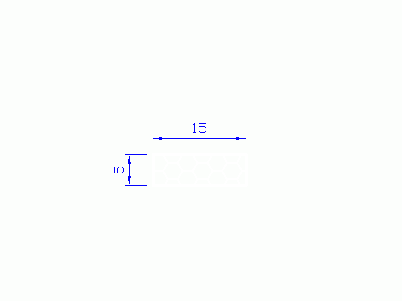 Perfil de Silicona PSE0,161505 - formato tipo Rectángulo Esponja - forma regular