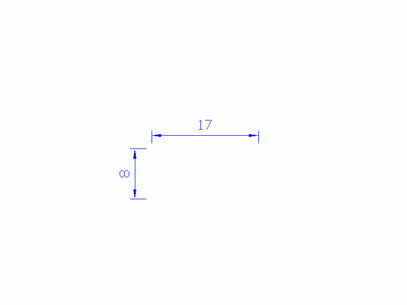 Perfil de Silicona PSE0,161708 - formato tipo Rectángulo Esponja - forma regular