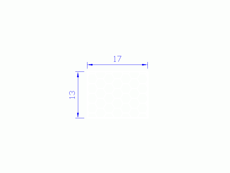 Perfil de Silicona PSE0,161713 - formato tipo Rectángulo Esponja - forma regular