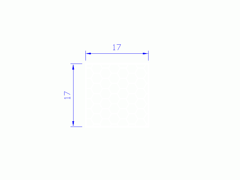 Perfil de Silicona PSE0,161717 - formato tipo Cuadrado Esponja - forma regular