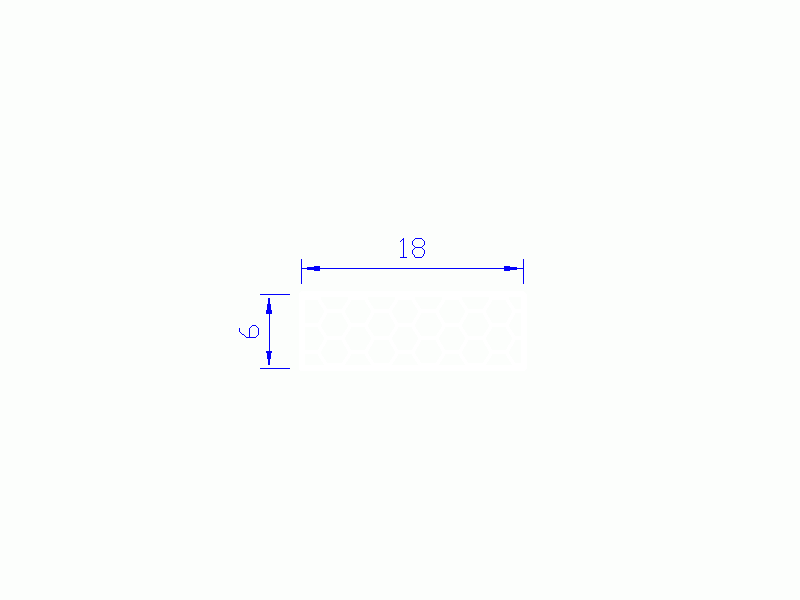 Perfil de Silicona PSE0,161806 - formato tipo Rectángulo Esponja - forma regular