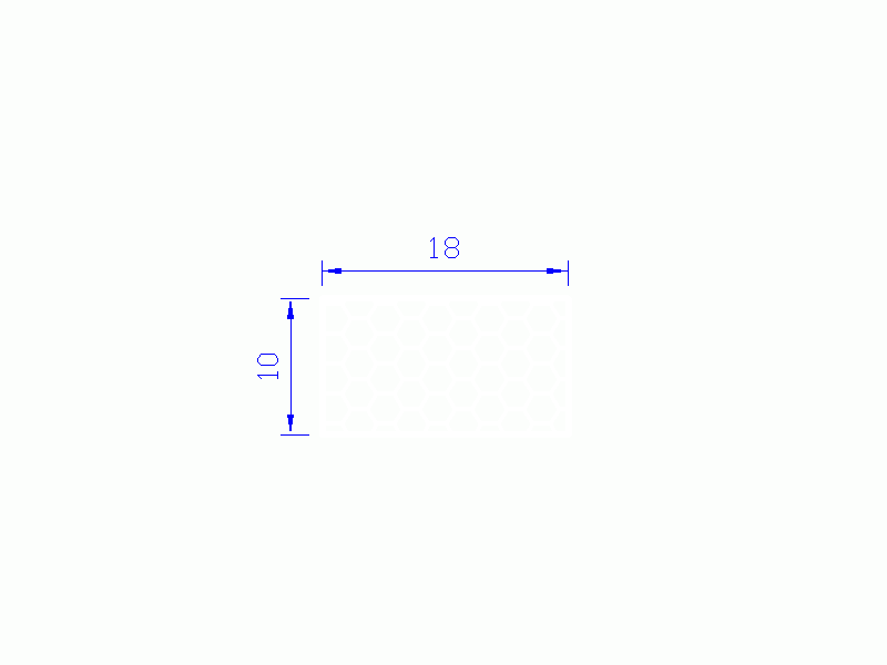 Perfil de Silicona PSE0,161810 - formato tipo Rectángulo Esponja - forma regular