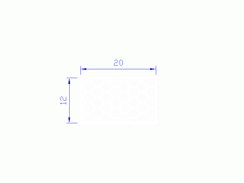 Perfil de Silicona PSE0,162012 - formato tipo Rectángulo Esponja - forma regular