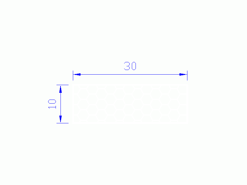 Perfil de Silicona PSE0,163010 - formato tipo Rectángulo Esponja - forma regular