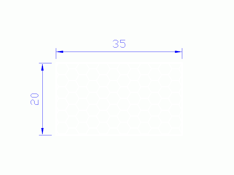 Perfil de Silicona PSE0,163520 - formato tipo Rectángulo Esponja - forma regular