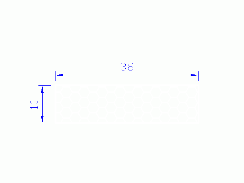 Perfil de Silicona PSE0,163810 - formato tipo Rectángulo Esponja - forma regular