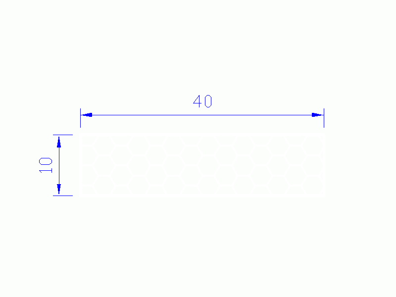 Perfil de Silicona PSE0,164010 - formato tipo Rectángulo Esponja - forma regular