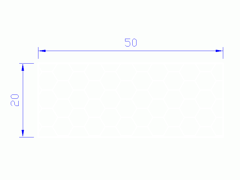 Perfil de Silicona PSE0,165020 - formato tipo Rectángulo Esponja - forma regular