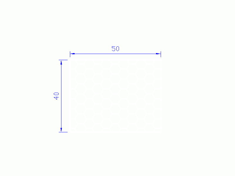 Perfil de Silicona PSE0,165040 - formato tipo Rectángulo Esponja - forma regular