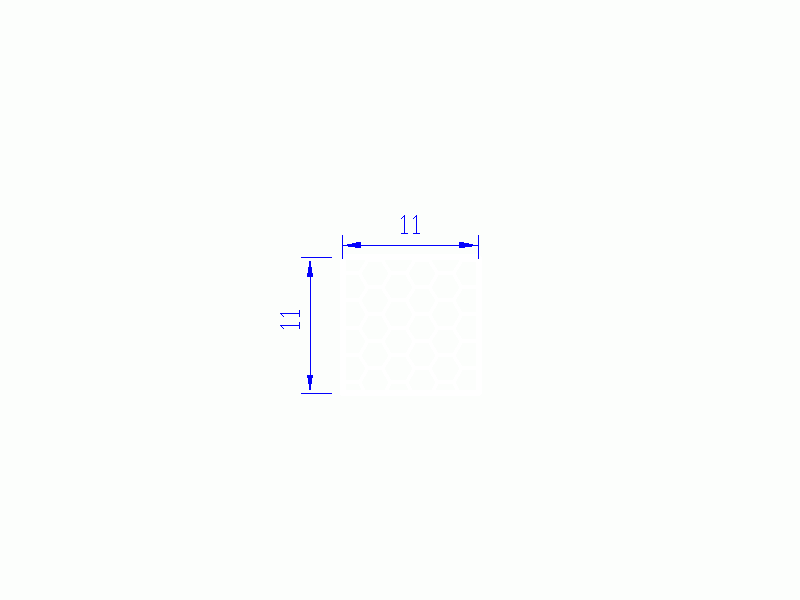 Perfil de Silicona PSE0,251111 - formato tipo Cuadrado Esponja - forma regular