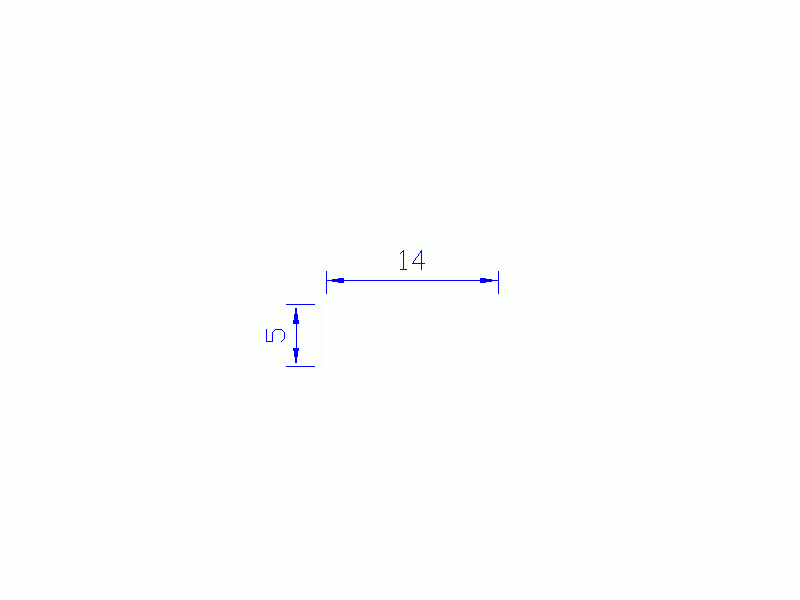 Perfil de Silicona PSE0,251405 - formato tipo Rectángulo Esponja - forma regular