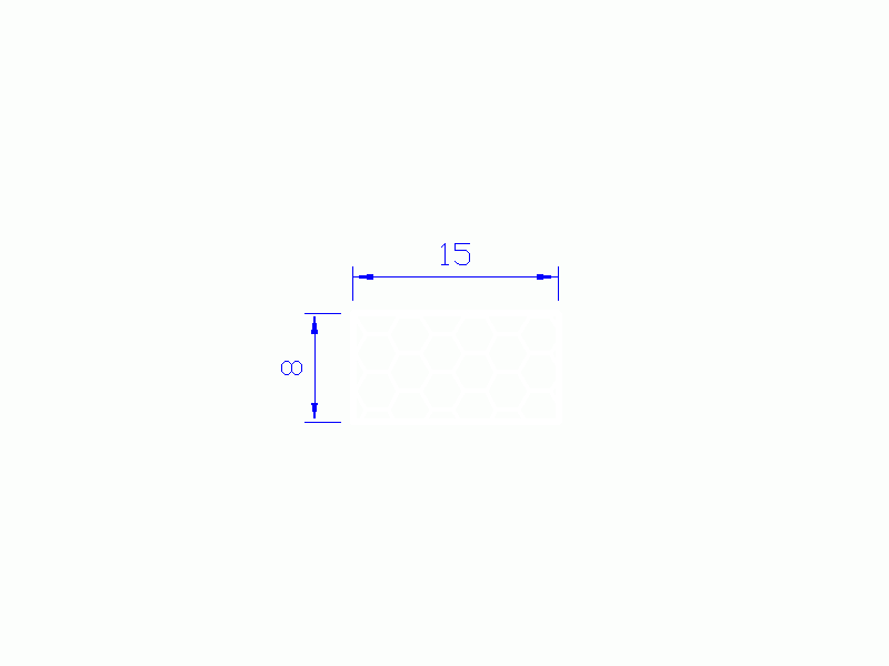 Perfil de Silicona PSE0,251508 - formato tipo Rectángulo Esponja - forma regular