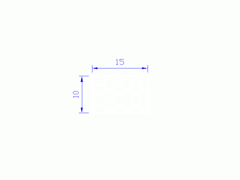 Perfil de Silicona PSE0,251510 - formato tipo Rectángulo Esponja - forma regular