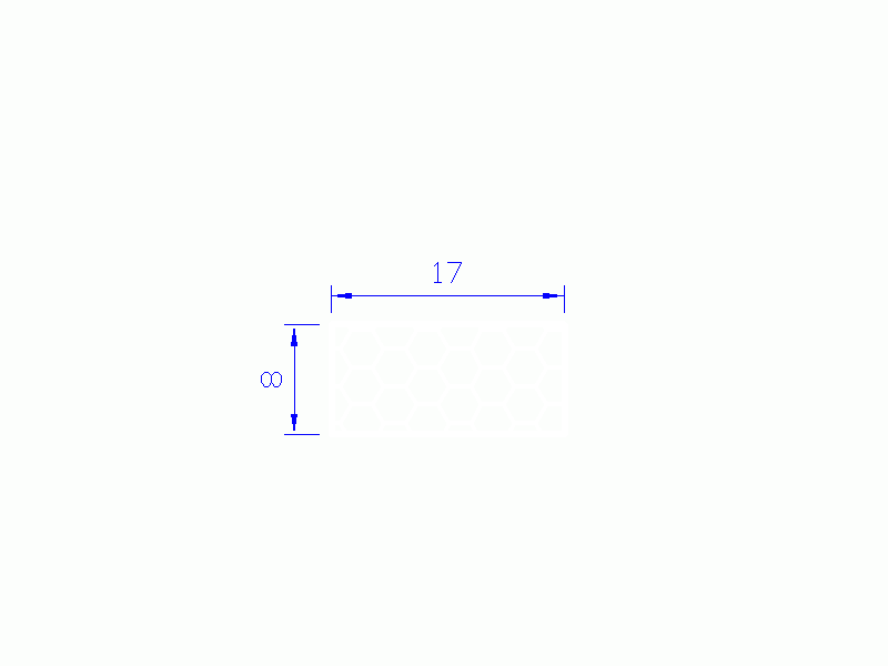 Perfil de Silicona PSE0,251708 - formato tipo Rectángulo Esponja - forma regular