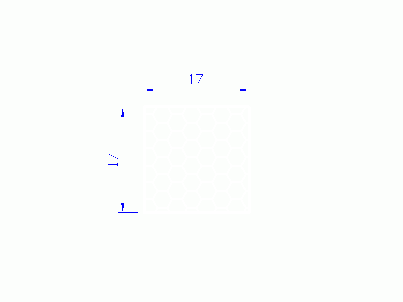 Perfil de Silicona PSE0,251717 - formato tipo Cuadrado Esponja - forma regular