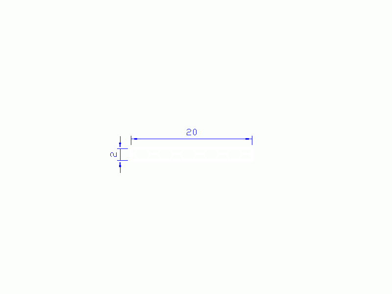 Perfil de Silicona PSE0,252002 - formato tipo Rectángulo Esponja - forma regular