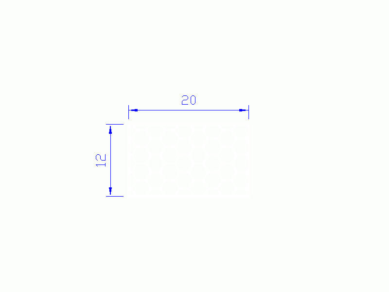 Perfil de Silicona PSE0,252012 - formato tipo Rectángulo Esponja - forma regular