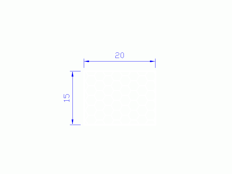 Perfil de Silicona PSE0,252015 - formato tipo Rectángulo Esponja - forma regular