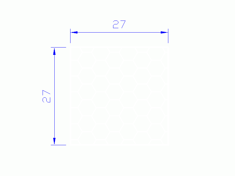 Perfil de Silicona PSE0,252727 - formato tipo Cuadrado Esponja - forma regular