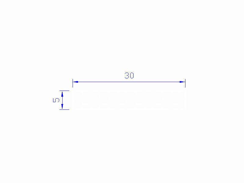 Perfil de Silicona PSE0,253005 - formato tipo Rectángulo Esponja - forma regular