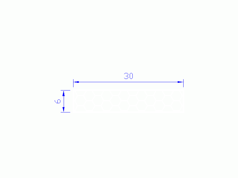 Perfil de Silicona PSE0,253006 - formato tipo Rectángulo Esponja - forma regular