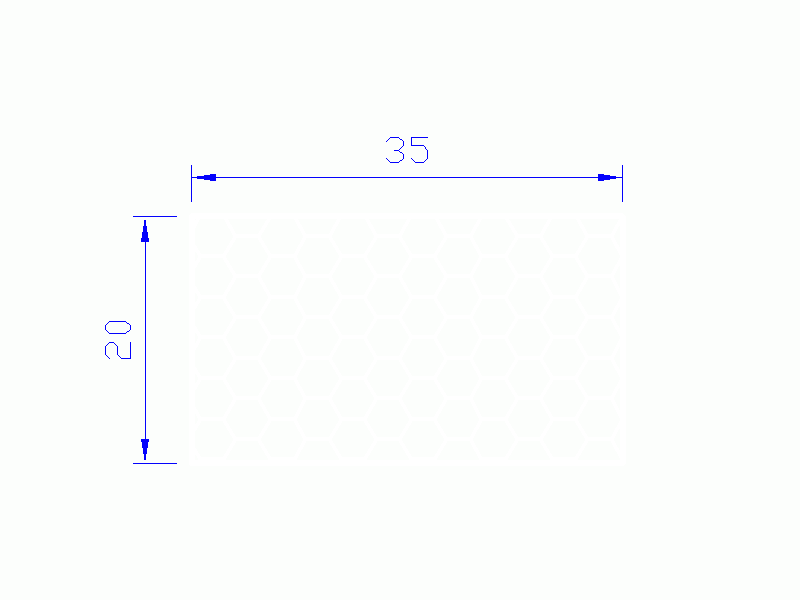 Perfil de Silicona PSE0,253520 - formato tipo Rectángulo Esponja - forma regular