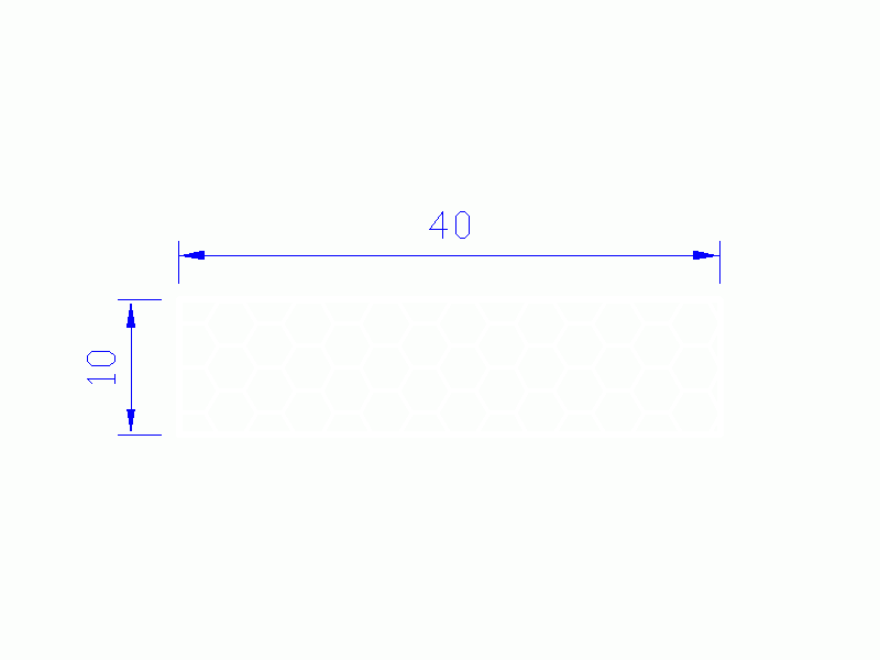Perfil de Silicona PSE0,254010 - formato tipo Rectángulo Esponja - forma regular