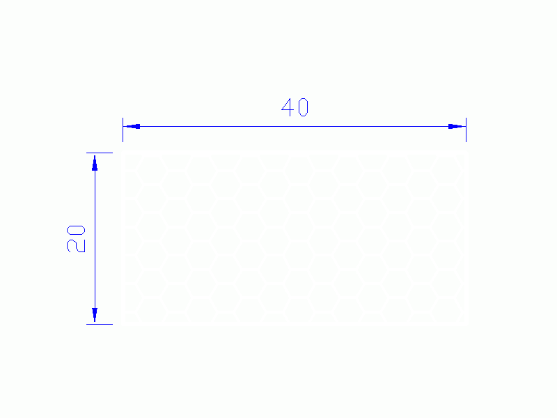 Perfil de Silicona PSE0,254020 - formato tipo Rectángulo Esponja - forma regular