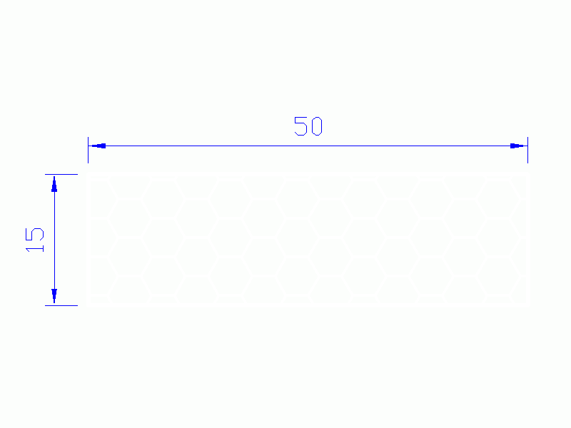 Perfil de Silicona PSE0,255015 - formato tipo Rectángulo Esponja - forma regular