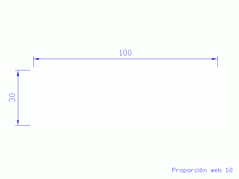 Perfil de Silicona PSE0,3910030 - formato tipo Rectángulo Esponja - forma regular