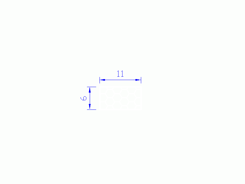 Perfil de Silicona PSE0,391106 - formato tipo Rectángulo Esponja - forma regular