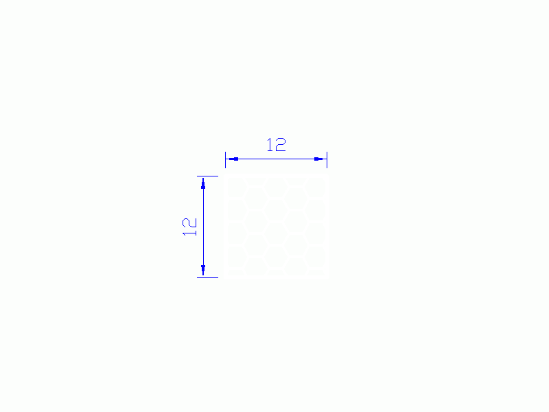 Perfil de Silicona PSE0,391212 - formato tipo Cuadrado Esponja - forma regular