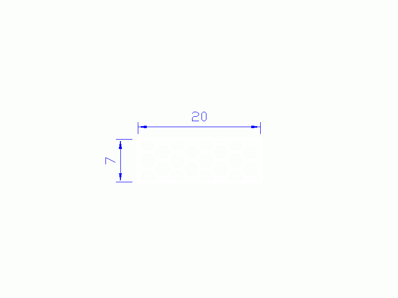 Perfil de Silicona PSE0,392007 - formato tipo Rectángulo Esponja - forma regular