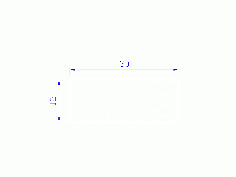 Perfil de Silicona PSE0,393012 - formato tipo Rectángulo Esponja - forma regular