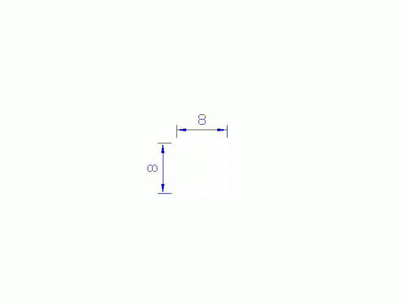 Perfil de Silicona PSE0,530808 - formato tipo Cuadrado Esponja - forma regular