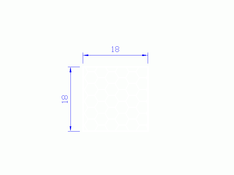 Perfil de Silicona PSE0,531818 - formato tipo Cuadrado Esponja - forma regular