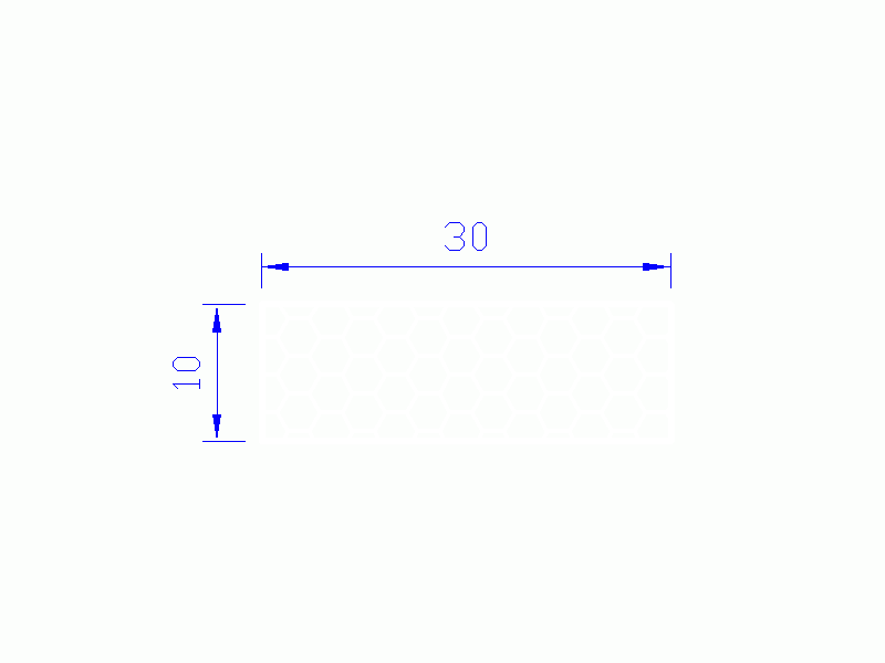 Perfil de Silicona PSE0,533010 - formato tipo Rectángulo Esponja - forma regular