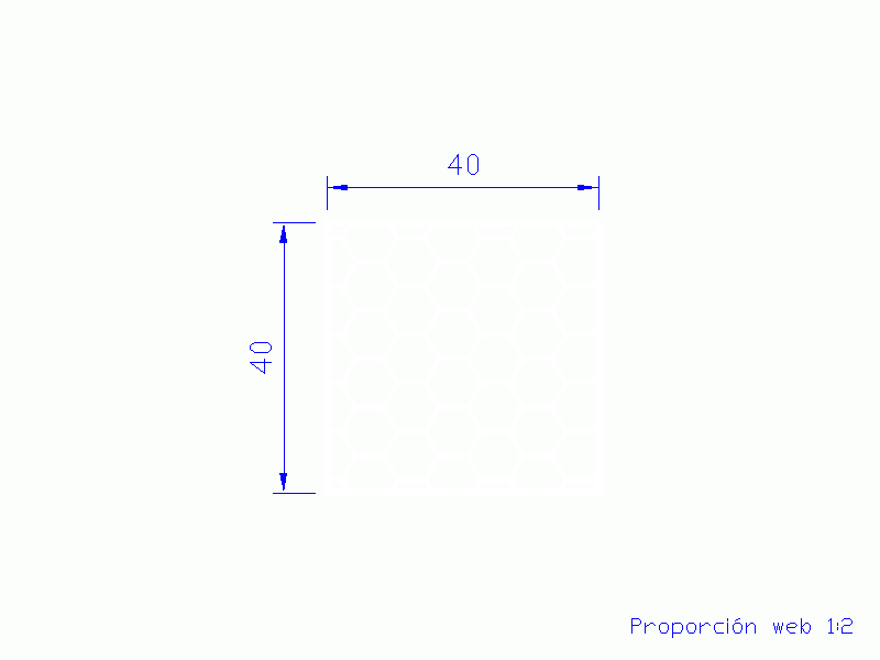 Perfil de Silicona PSE0,534040 - formato tipo Cuadrado Esponja - forma regular