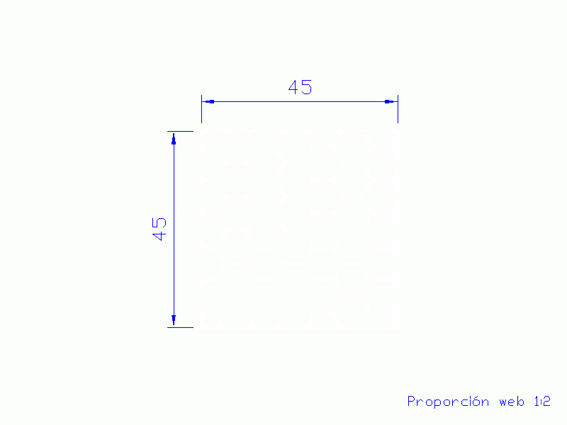 Perfil de Silicona PSE0,534545 - formato tipo Cuadrado Esponja - forma regular