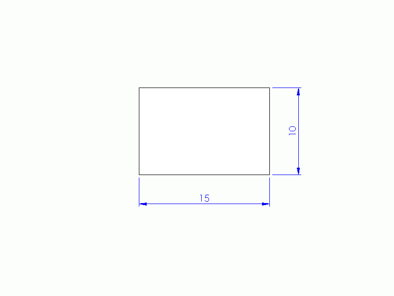 Perfil de Silicona PSTR700150100 - formato tipo Rectangulo - forma regular