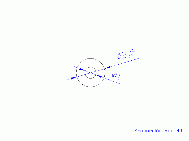 Perfil de Silicona TS4002,501 - formato tipo Tubo - forma de tubo