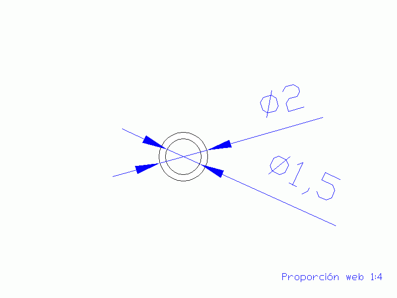 Perfil de Silicona TS400201,5 - formato tipo Tubo - forma de tubo