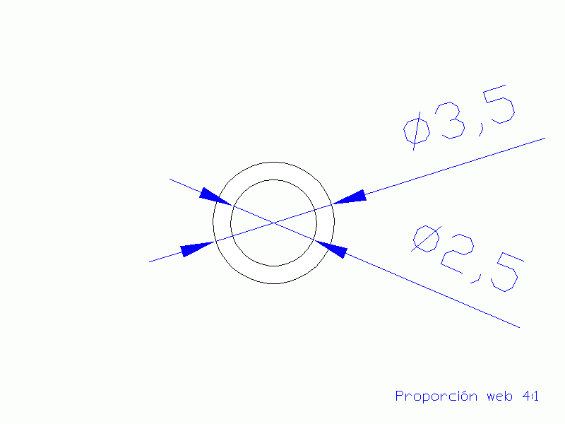 Perfil de Silicona TS4003,502,5 - formato tipo Tubo - forma de tubo